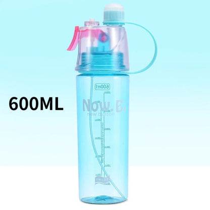 600ML Spray Mist Drinking Water Bottle | Leak-Proof, Portable & Refillable