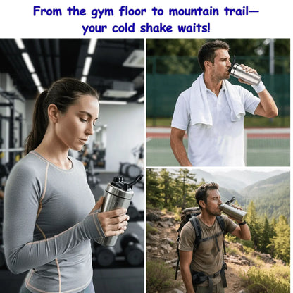 750ML Stainless Steel Protein Shaker Bottle