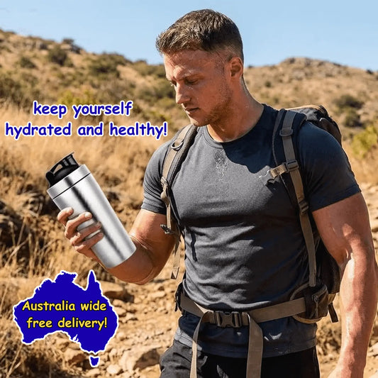 750ML Stainless Steel Protein Shaker Bottle