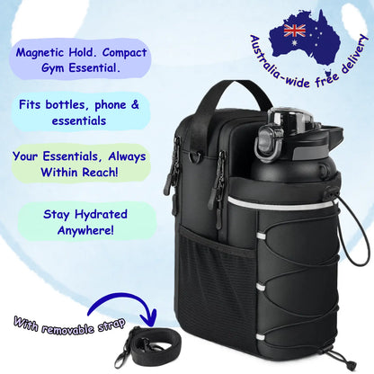 Magnetic Water Bottle Sling Bag for Gym, Hiking & Outdoors