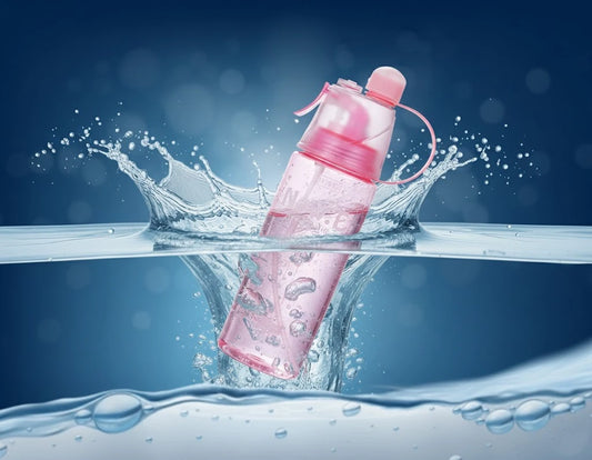 600ML Spray Mist Drinking Water Bottle | Leak-Proof, Portable & Refillable